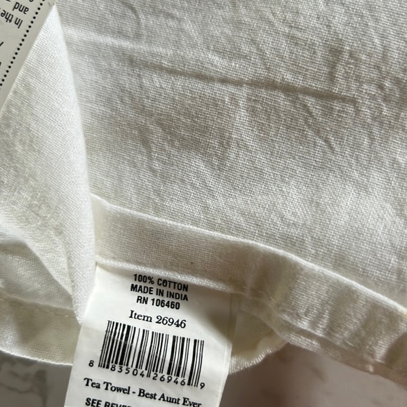 Best Aunt Ever kitchen towel tea towel, new with tags, 28” x 28” - Picture 11 of 16